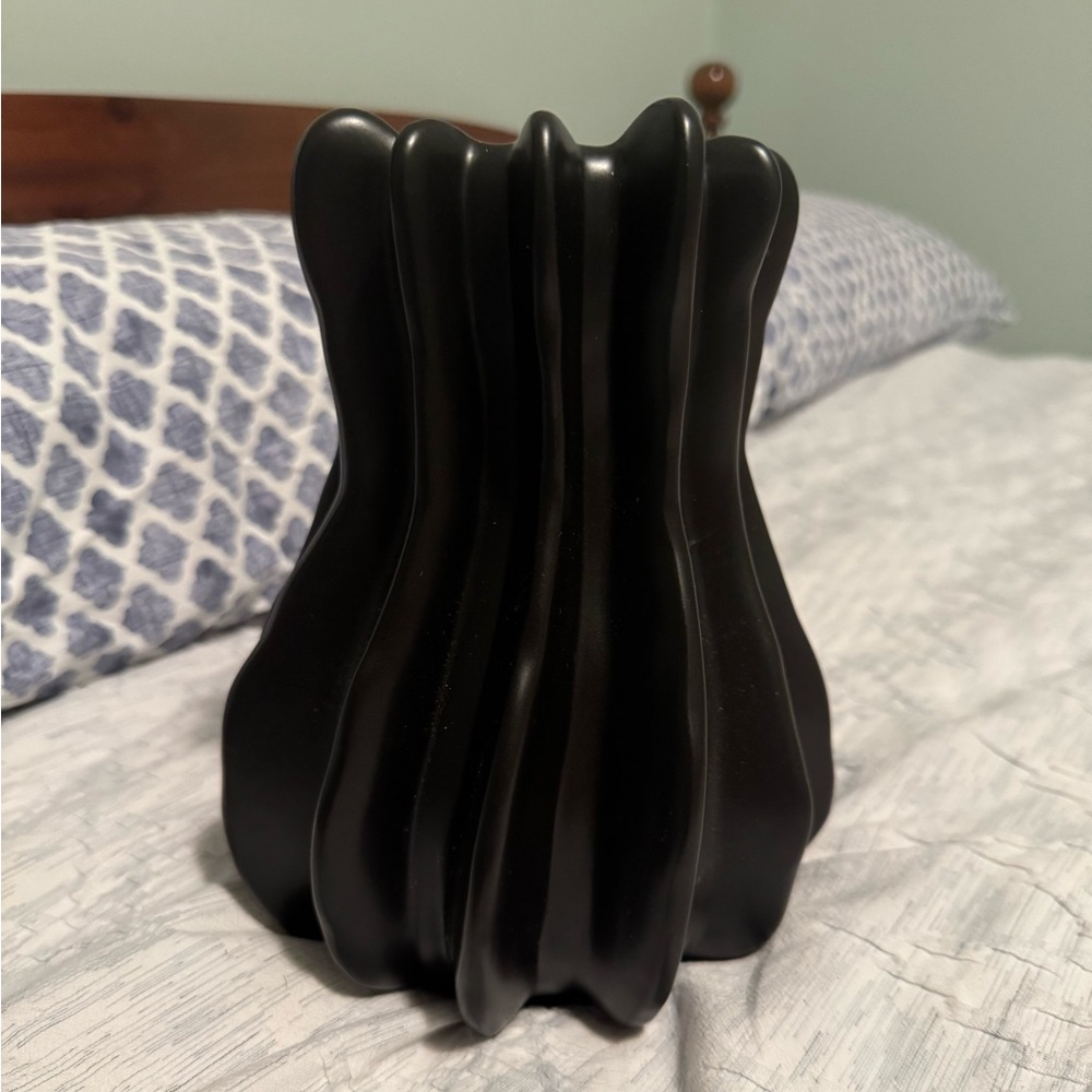 Elegant Black Sculptural Vase